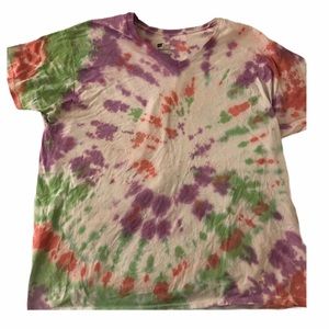 Hanes- colorful tie dye shirt